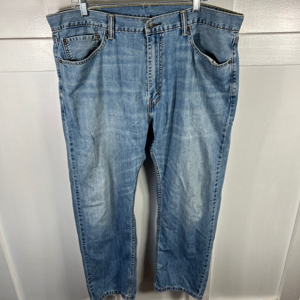 Levis 505 Regular Fit Straight Leg Jeans Mens 40x30 Medium Wash Blue 00505-1087